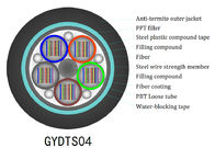 Ribbon Loose Tube G652D Anti Rodent Fiber Optic Cable GYDTS04