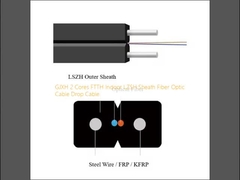 GJXH 2 núcleos FTTH Indoor LZSH Cable de fibra óptica de cubierta