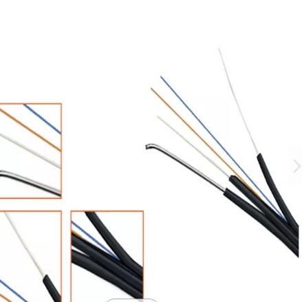 1 chaqueta del miembro de fuerza del alambre de acero del cable de descenso de la base FTTH G657A LZSH