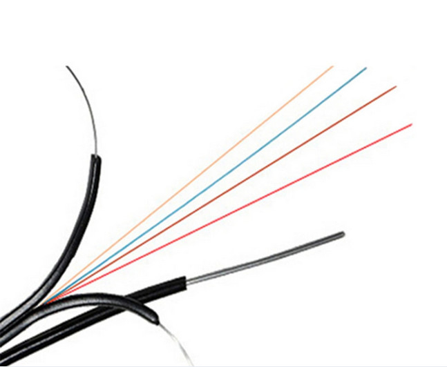 Cable de caída FTTH de soporte automático de forma de arco con 4 núcleos para comunicación telefónica