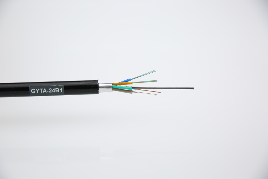 2-144f GYTA Cables ópticos subterráneos de aluminio blindado para comunicaciones al aire libre