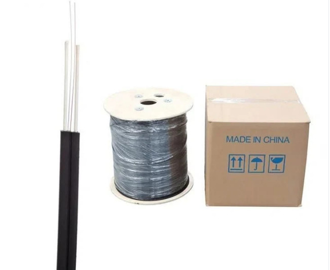 Cable de caída FTTH de modo único 1-2 núcleos GJXFH miembro de resistencia FRP