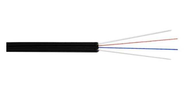 4 núcleos de interior de un solo modo G657A GJXFH LSZH chaqueta FTTH fibra óptica caída de cable