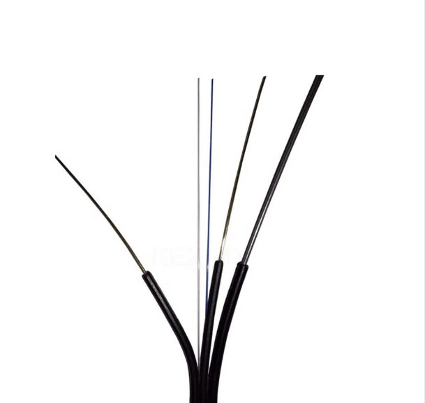 Cable de goteo de fibra óptica FTTH autoportante GJYXCH 1/2 núcleos en interiores y exteriores