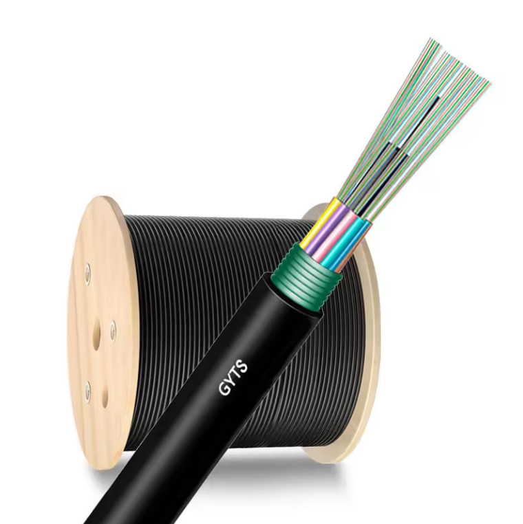 Cable blindado de acero para exteriores GYTS de modo único con G652D enterrado directo en el aire