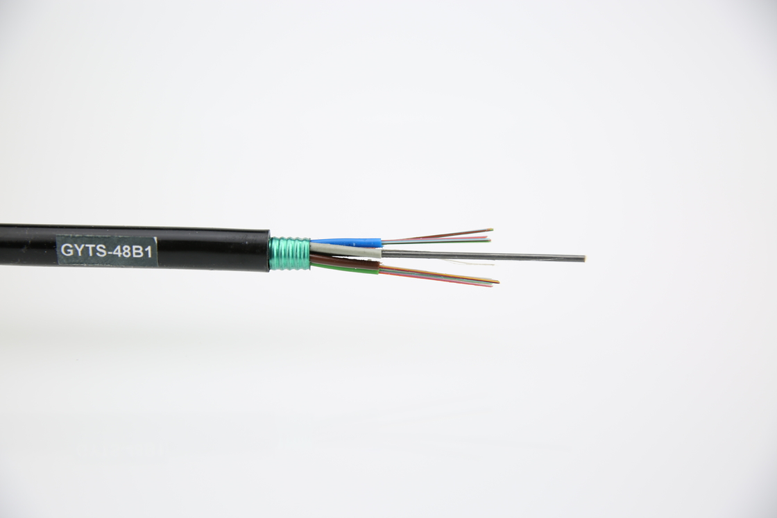 Cable blindado de acero para exteriores GYTS de modo único con G652D enterrado directo en el aire