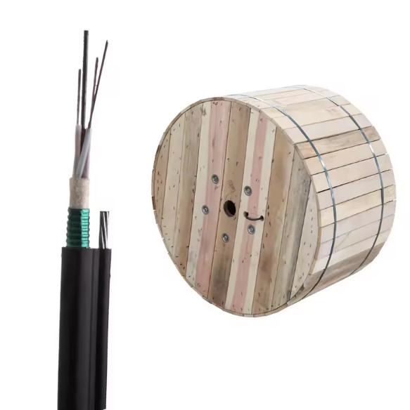 GYTC8S aéreo blindado Figura 8 Cable con cinta de acero 24 36 48 72 Cable óptico de fibra óptica G652D