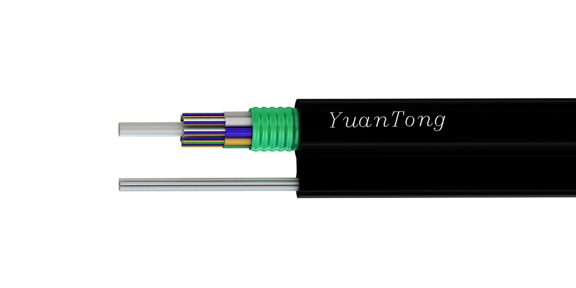 Cable de fibra óptica aérea 2 4 6 8 10 12 núcleo cinta de acero autoportante Gyxtc8s cable