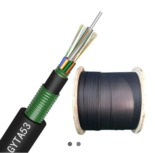 El cable óptico de cubierta de PE enterrado directamente GYTA53 12,2-19,7 mm de diámetro para los requisitos del cliente