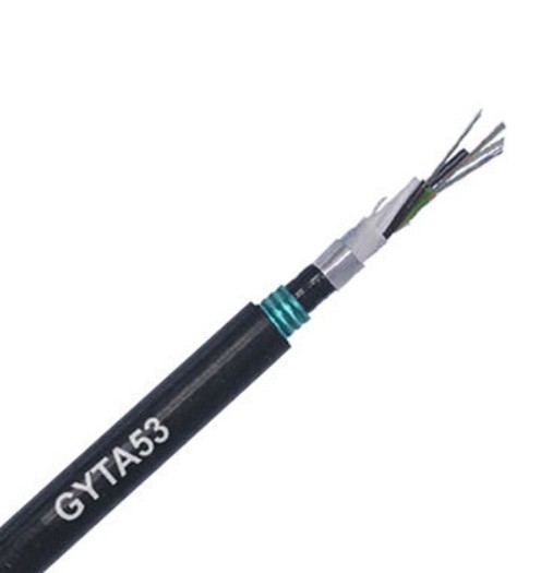 Cables de fibra óptica enterrados directamente para aplicaciones de enterramiento directo -20- 70°C Estructura SZ tubo suelto fijado