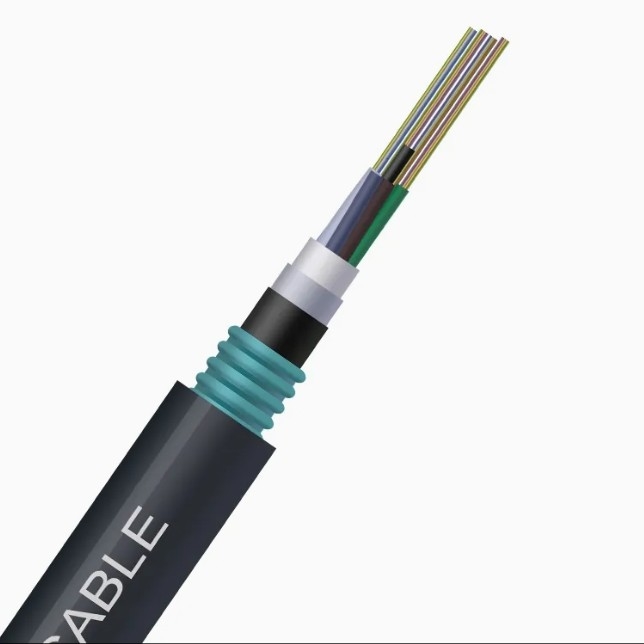Cables de fibra de tubo suelto PBT de alta durabilidad GYTA53 con diseño de enterramiento y material blindado de aleación de aluminio
