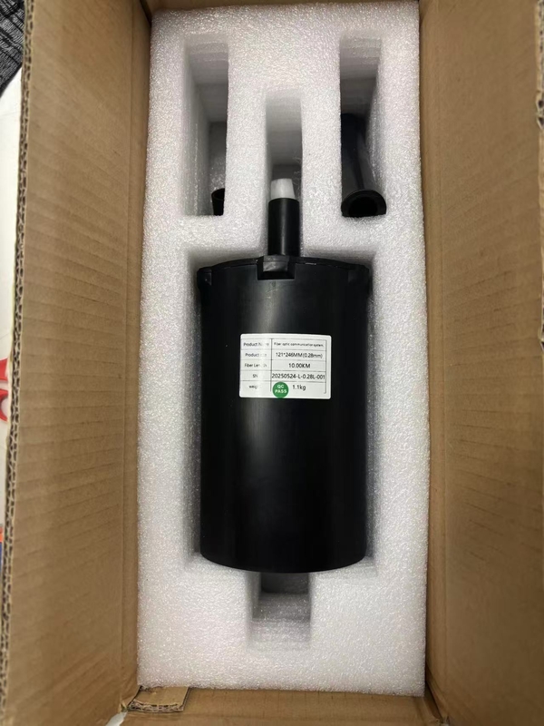 Material de la cubierta confidencial para drones FPV Quadcopter, 25 km/rollo, cableado interno a externo, tipo de conector FC para alta resistencia a la tracción