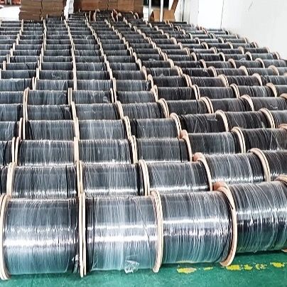 Cables ópticos FTTH de cable negro, de 4 núcleos, utilizados para la construcción de comunicaciones