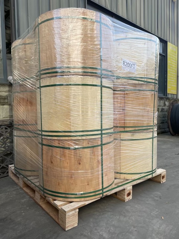 Cable de fribra óptica acorazado al aire libre GYTZA de 48 bases ignífugo