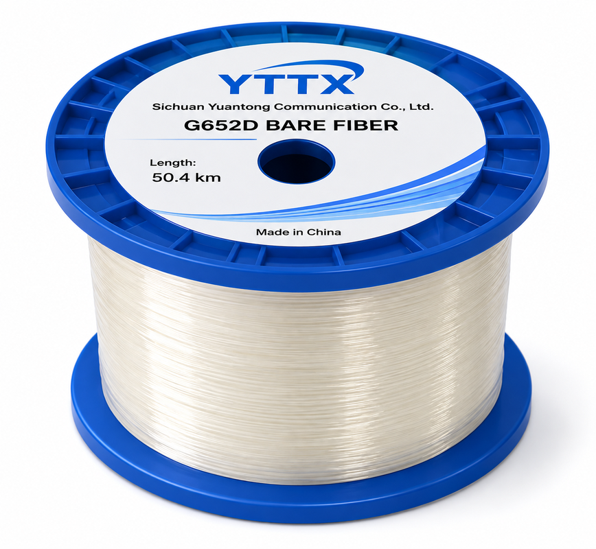 G652D fibra 48.8KM 50.4KM por bobina SM FIBRA BARA puede longitud personalizada