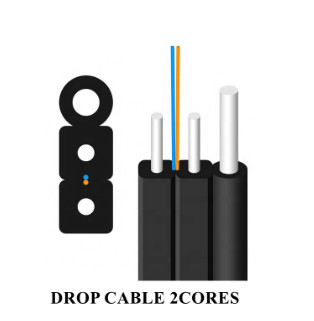 Fibra óptica de 2 núcleos para el exterior FTTH Drop Cable G657A2 Fibra óptica Drop Cable